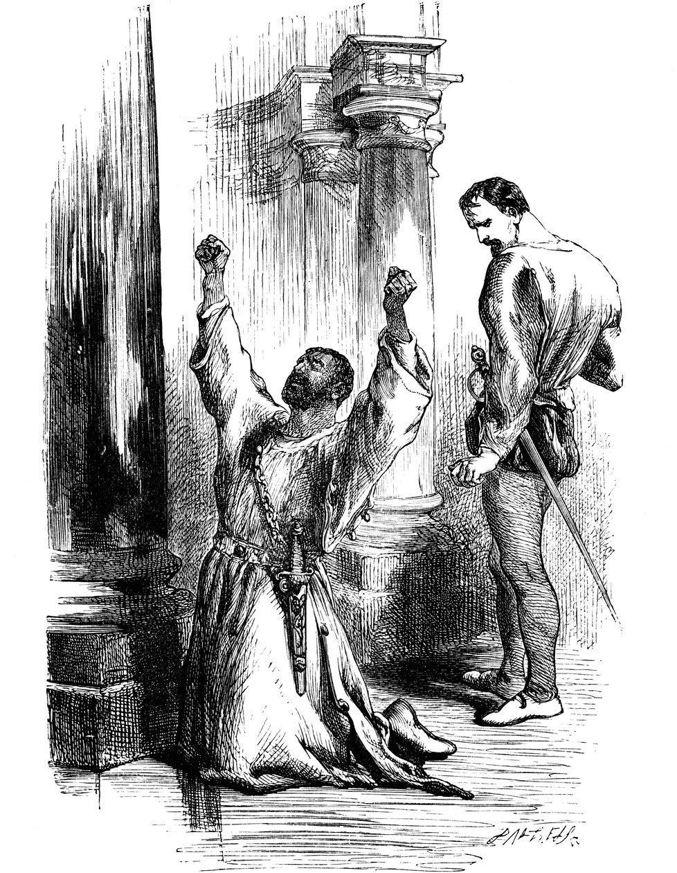 Scène uit Shakespeares Othello door Unbekannt