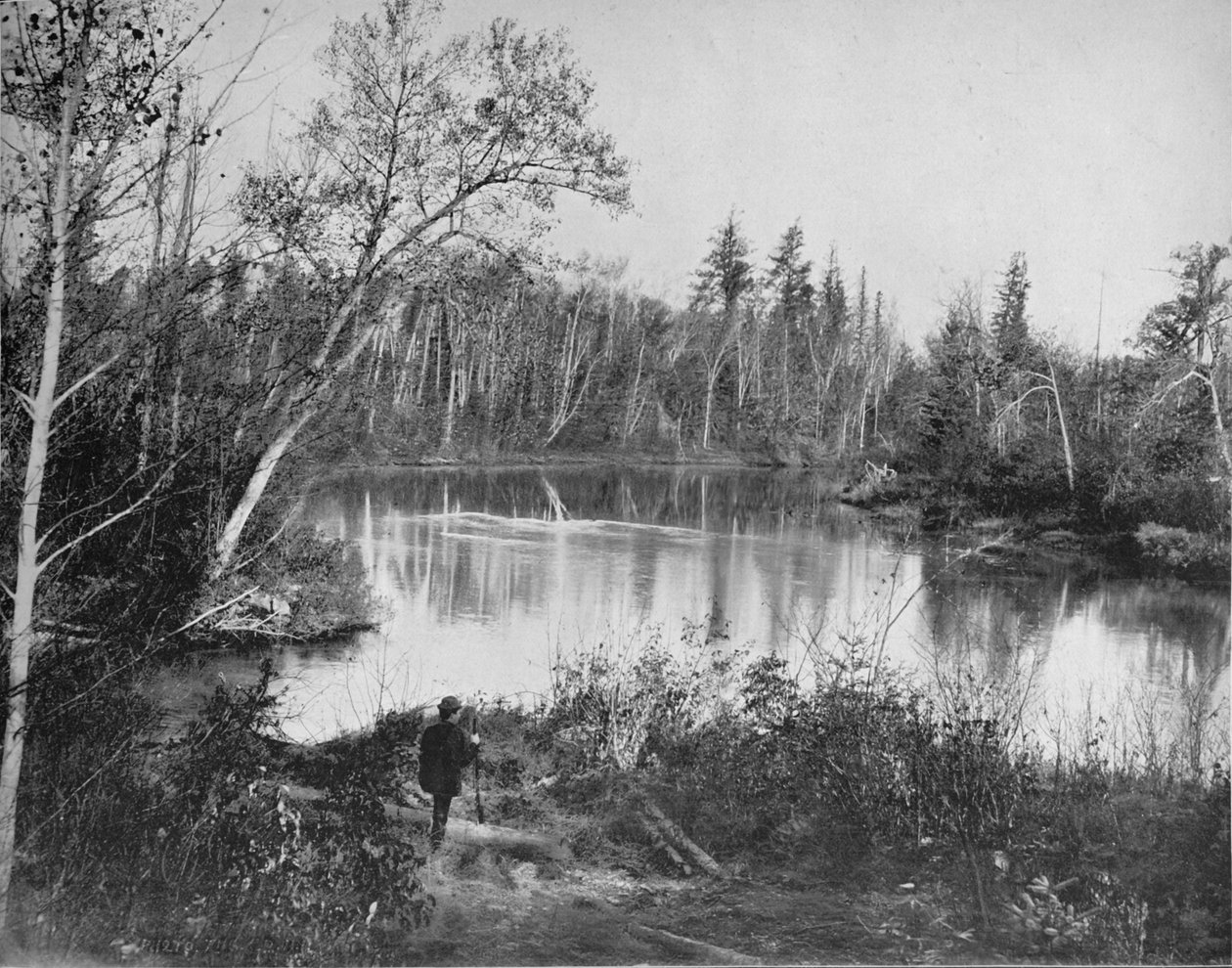Scène aan de Peshtigo-rivier, Wisconsin, c1897 door Unbekannt