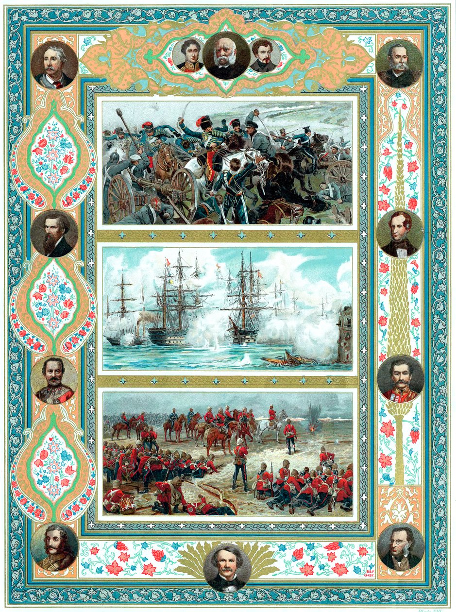 Scènes uit Britse militaire gevechten, ca 1887 door Unbekannt