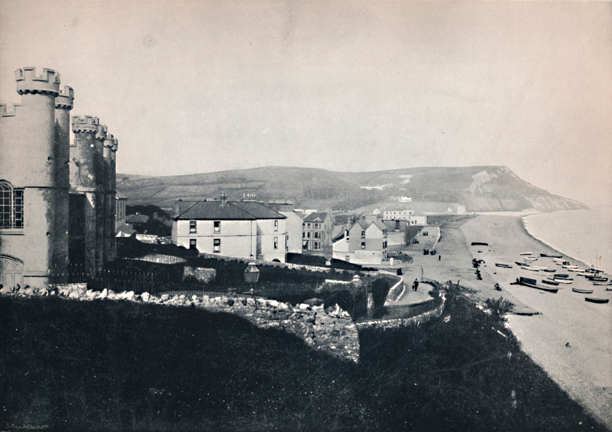 Seaton - Kijkend naar White Cliff, 1895 door Unbekannt