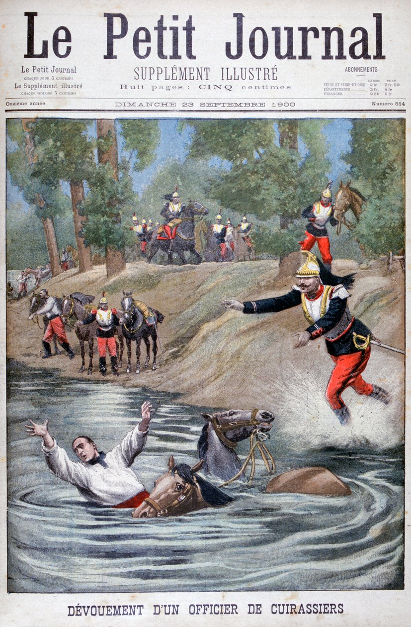 Zelfopoffering van een Franse kurassier, 1900 door Unbekannt