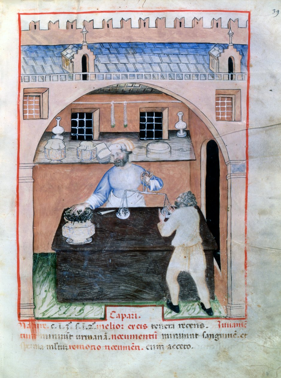 Verkoper van kappertjes, 1390-1400 door Unbekannt