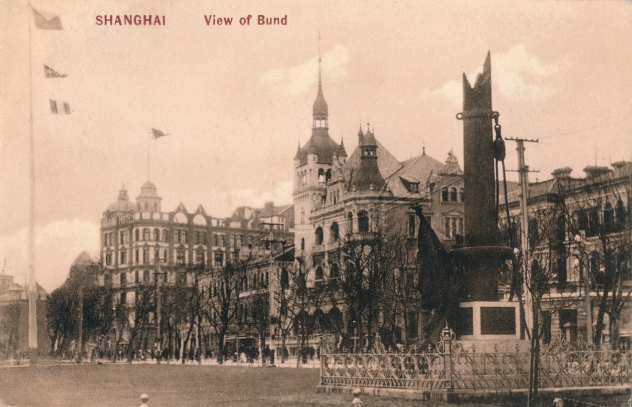 Shanghai. Uitzicht op Bund, ca. 1918 door Unbekannt