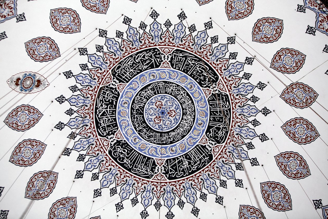 Plafond van de Shehzade (Prins) moskee, Istanbul, Turkije door Unbekannt