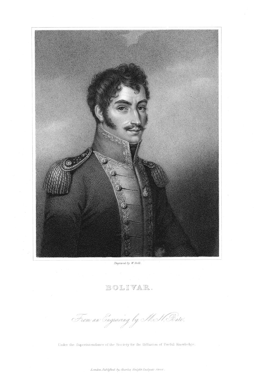 Simon Bolivar, 19e eeuw Zuid-Amerikaanse revolutionair door Unbekannt