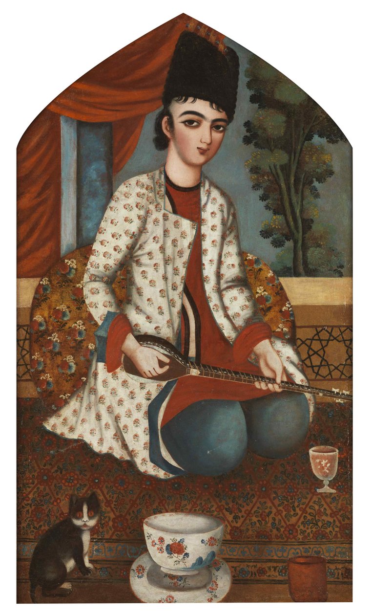Sitarspeler, ca. 1830-1840 door Unbekannt