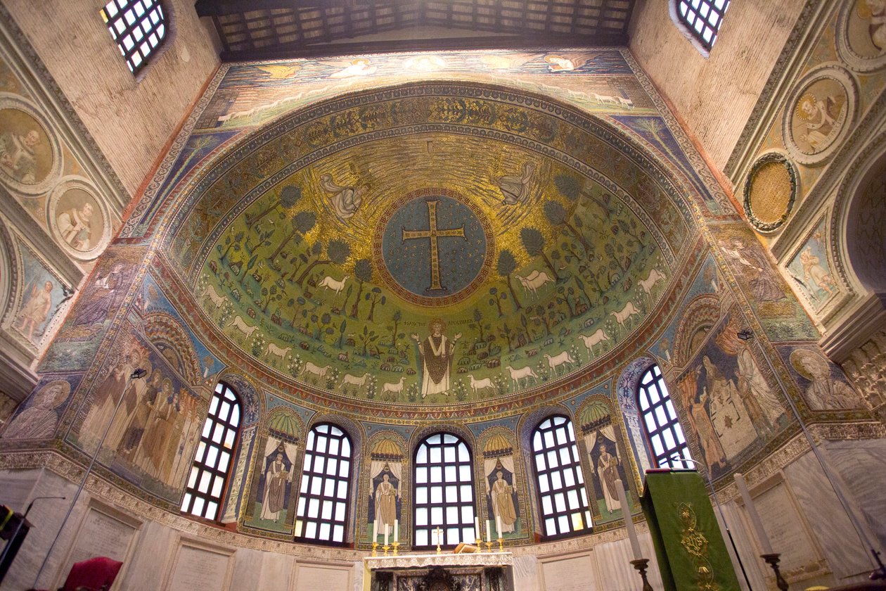 St. Apollinare nuovo kerk, mozaïek, Ravenna, Italië (foto) door Unbekannt