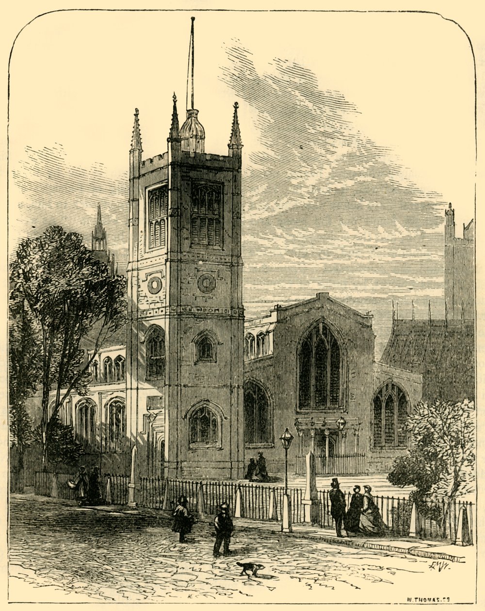 St. Margarets Kerk, vanuit het Noordwesten, 1881 door Unbekannt