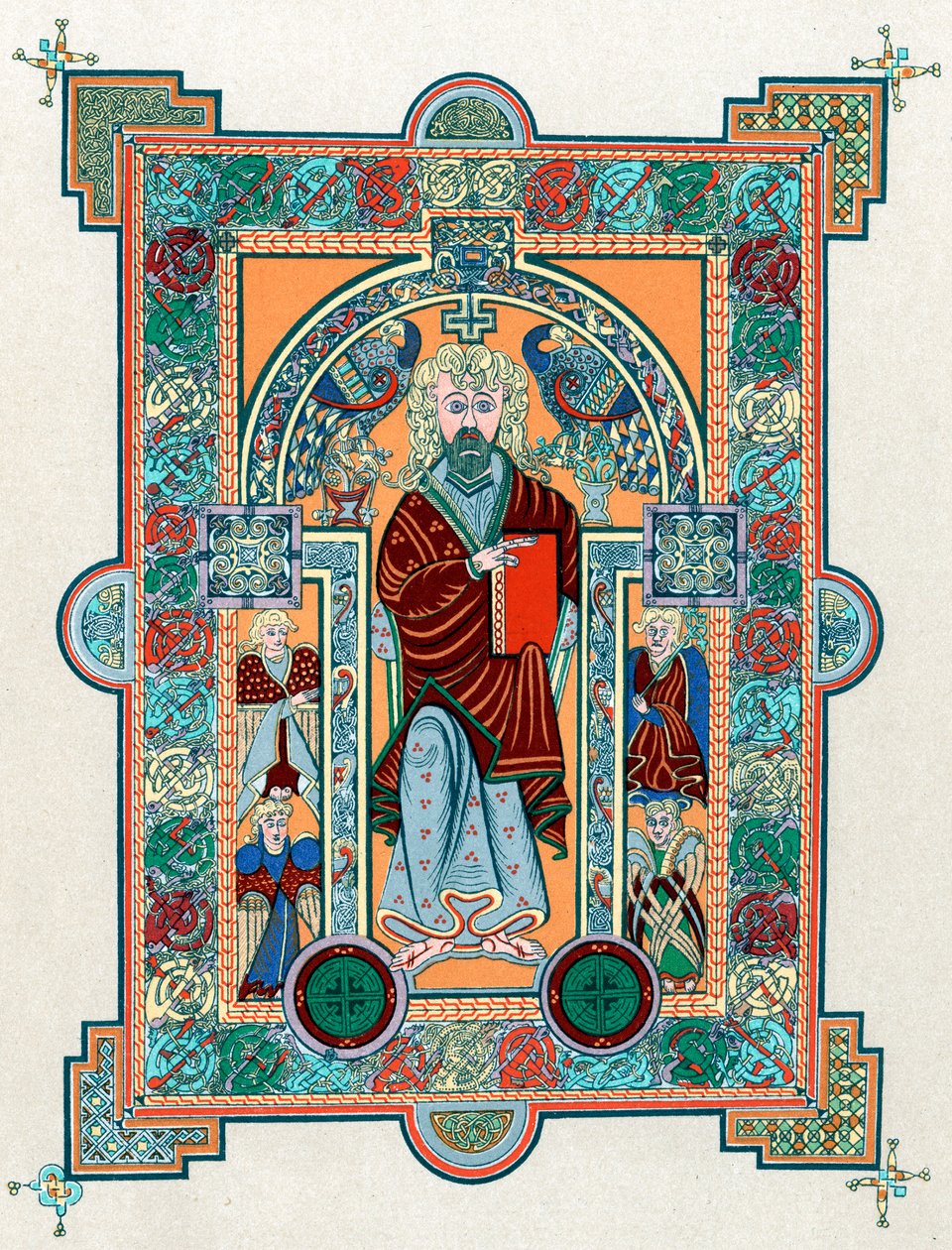 Sint Mattheüs uit het Boek van Kells, ca. 800 door Unbekannt