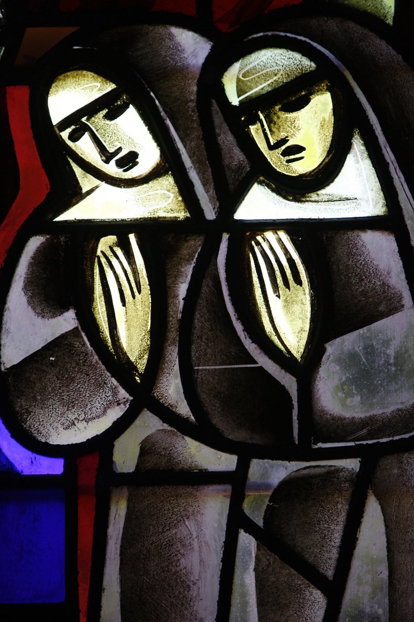 Glas-in-loodraam in Notre-Dame-de-la-Trinité kerk Nonnen, Blois, Frankrijk door Unbekannt