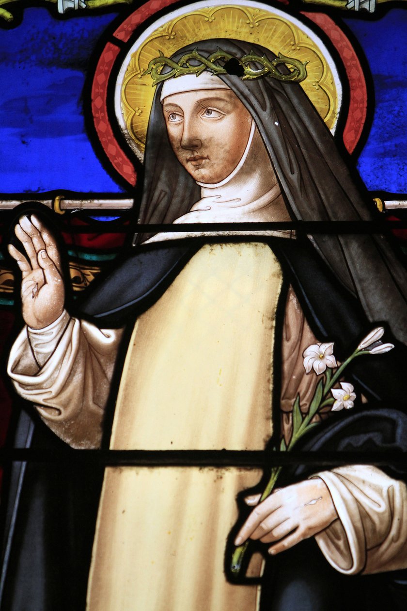 Glas-in-loodraam. Sint-Catharina van Siena. 1883. door Unbekannt