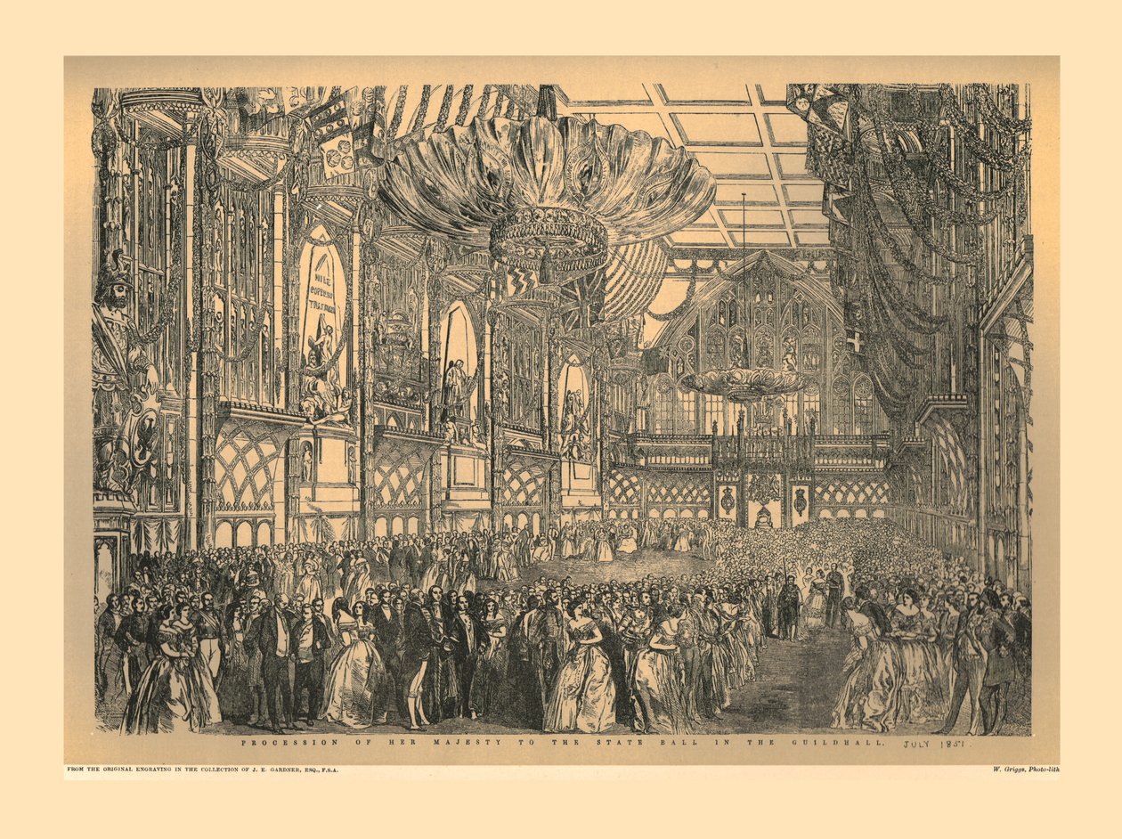 Staatsbal in de Guildhall, 1851, 1886 door Unbekannt