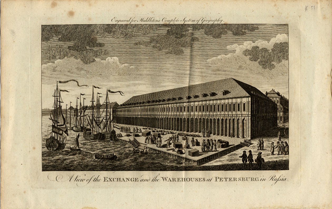 Beurs in Sint-Petersburg door Unbekannt
