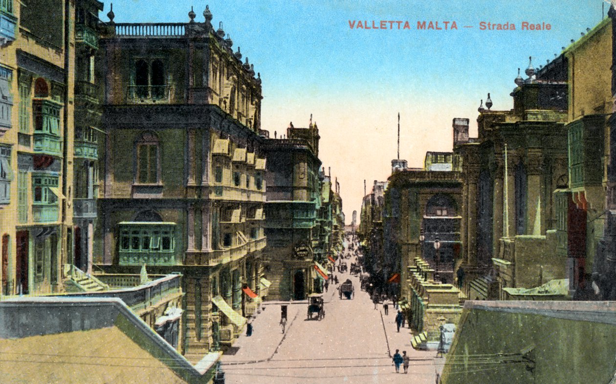 Strada Reale, Valletta, Malta door Unbekannt