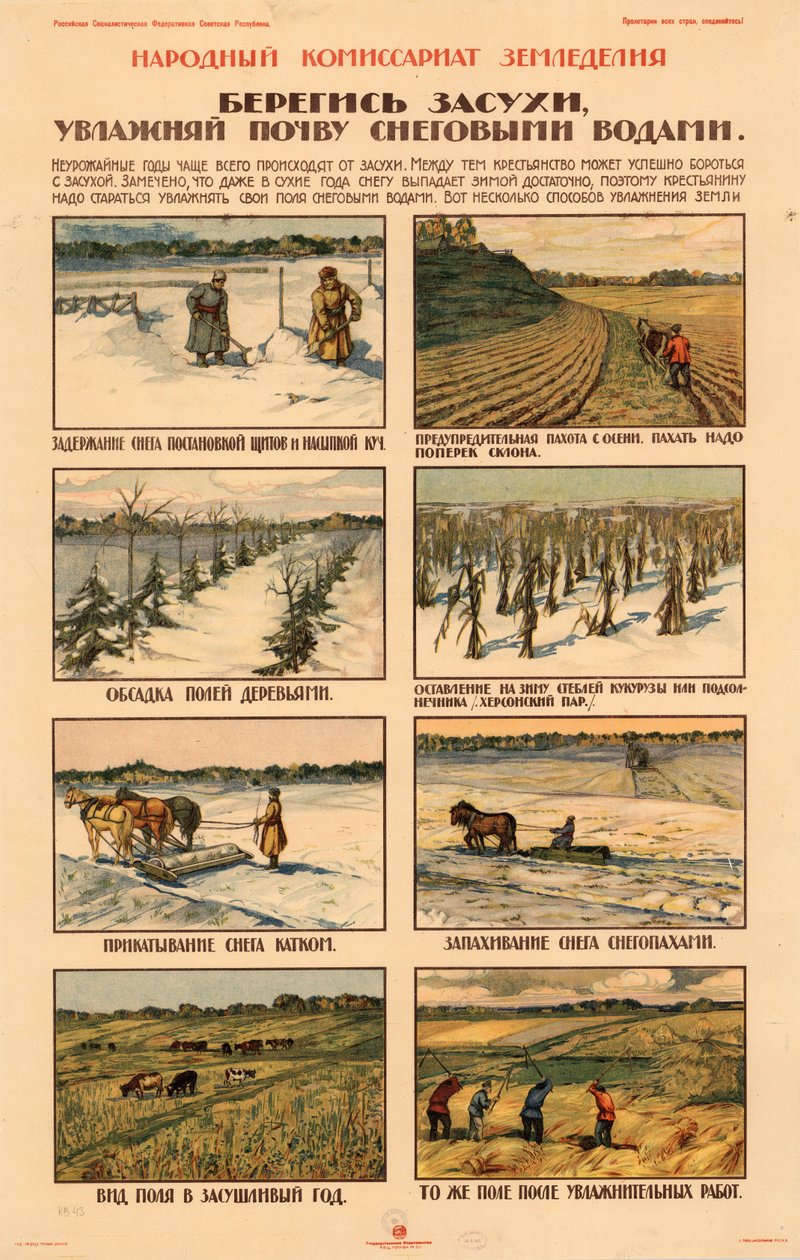 Neem voorzorgsmaatregelen tegen droogte, ca. 1920-1921 door Unbekannt
