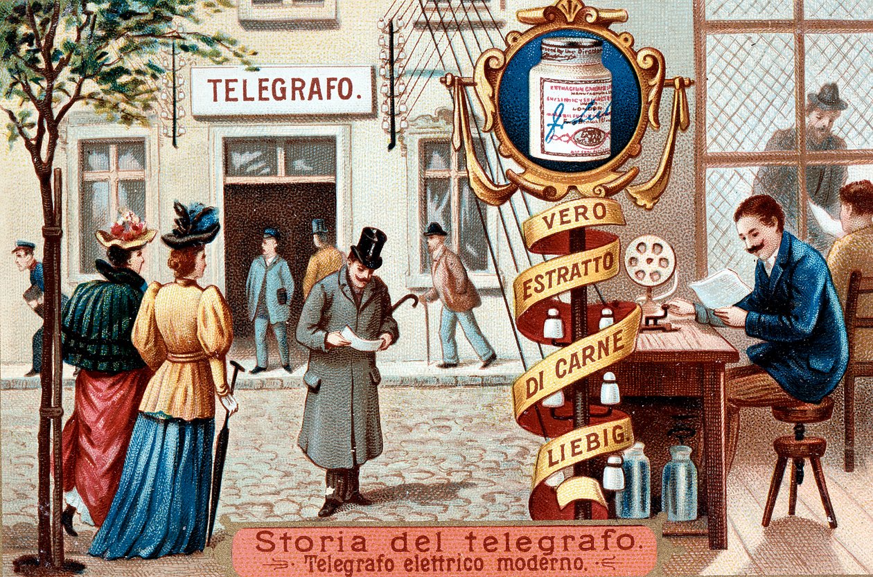 Telegraafkantoor, ca. 1900 door Unbekannt