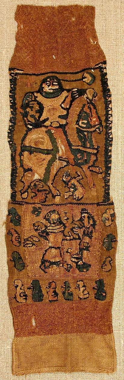 Textiel Fragment, Byzantijns, 6e-8e eeuw door Unbekannt