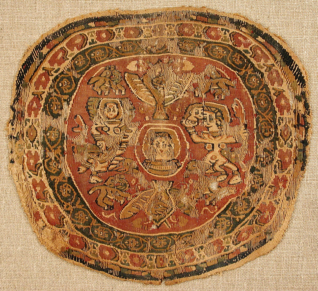 Textiel Fragment, Byzantijns, 8e-9e eeuw door Unbekannt