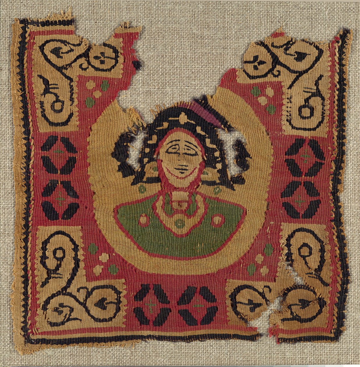 Textiel Fragment, Koptisch, 6e-7e eeuw door Unbekannt