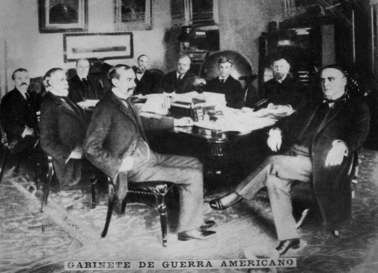 Het Amerikaanse oorlogskabinet, 1898 door Unbekannt