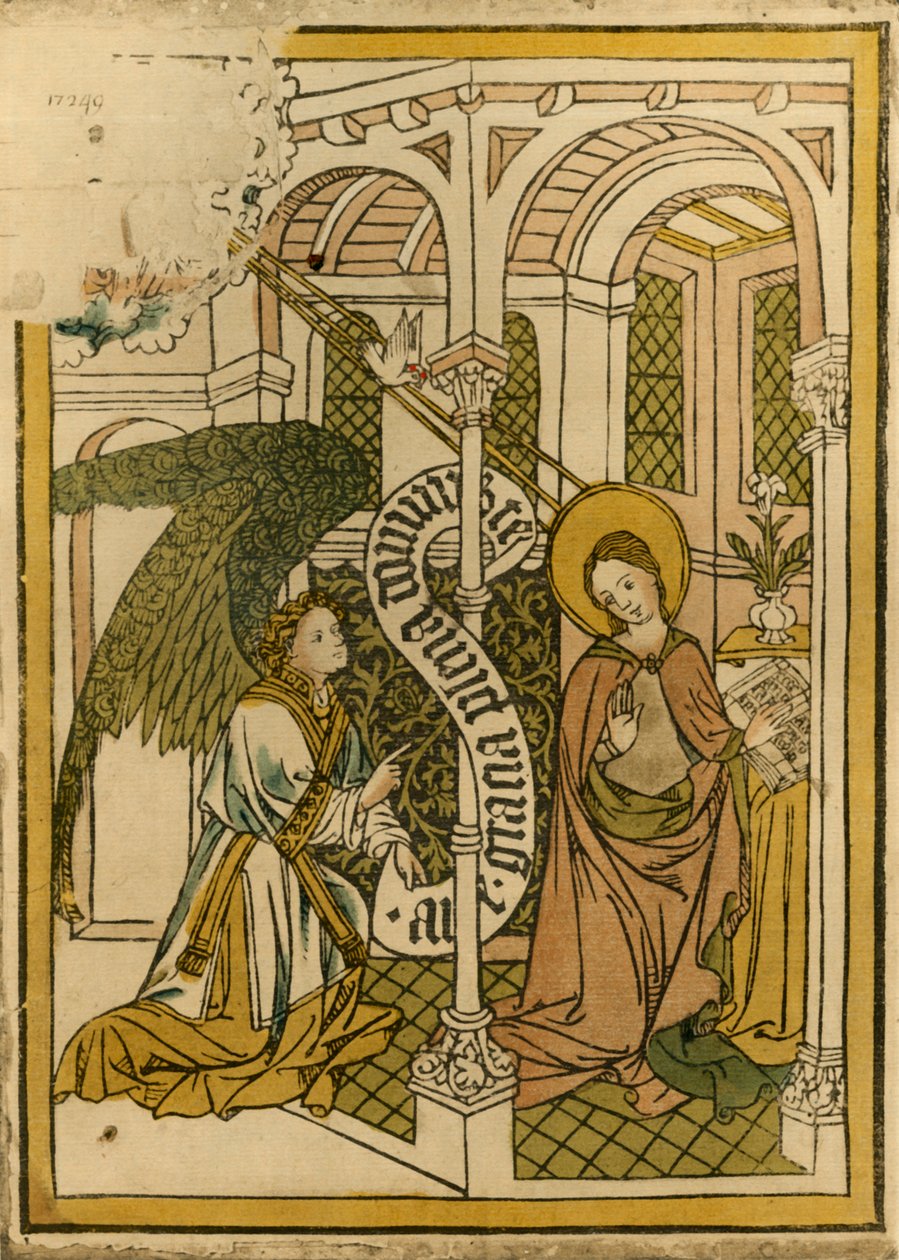 De annunciatie, 1915 door Unbekannt