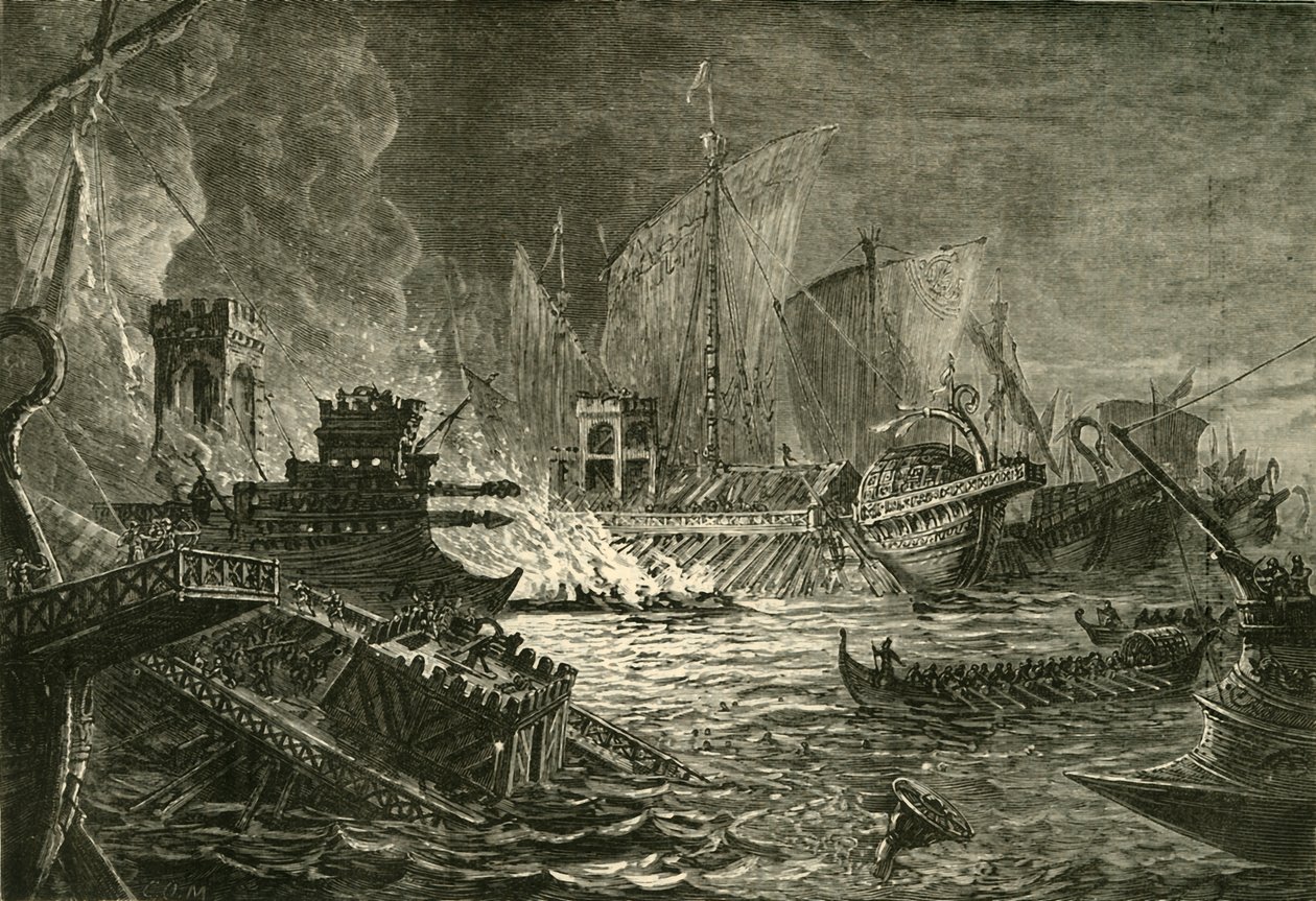 De Slag bij Actium, 1890 door Unbekannt