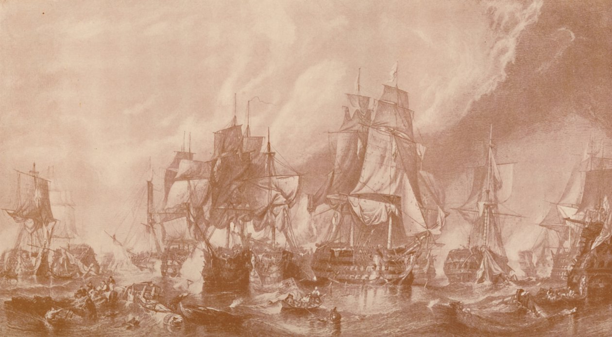 De slag bij Trafalgar, 1805, 1896 door Unbekannt