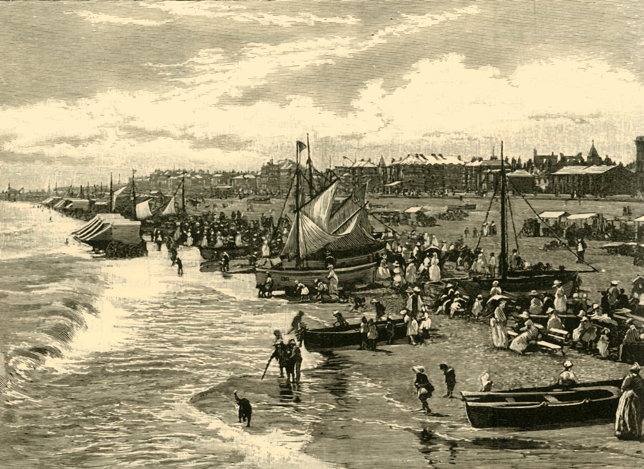 Het strand, Yarmouth, 1898 door Unbekannt