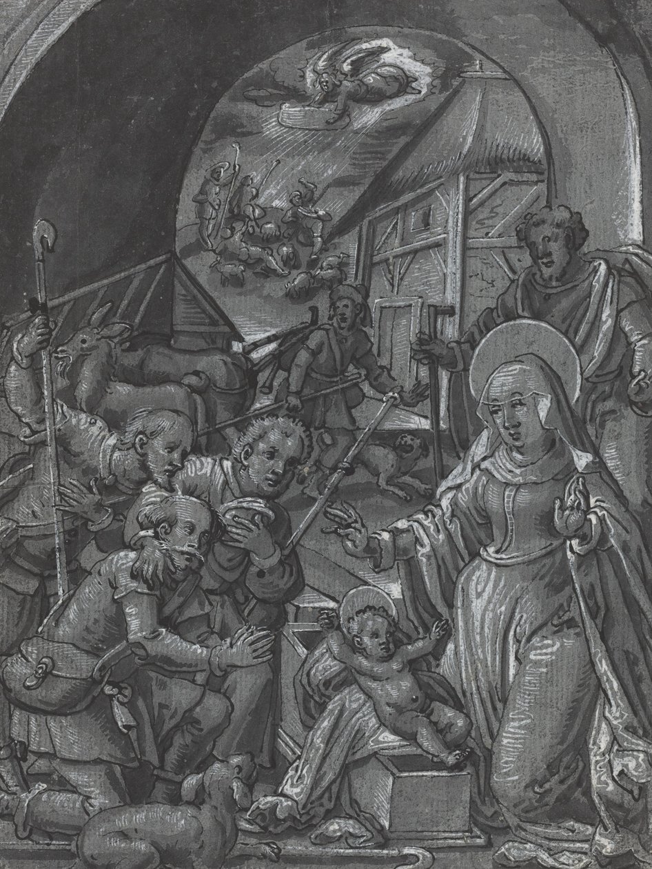 De geboorte van Christus [verso], ca. 1600 door Unbekannt