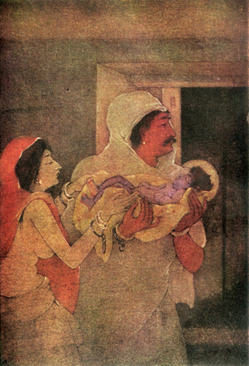 De Geboorte van Krishna, 1920 door Unbekannt