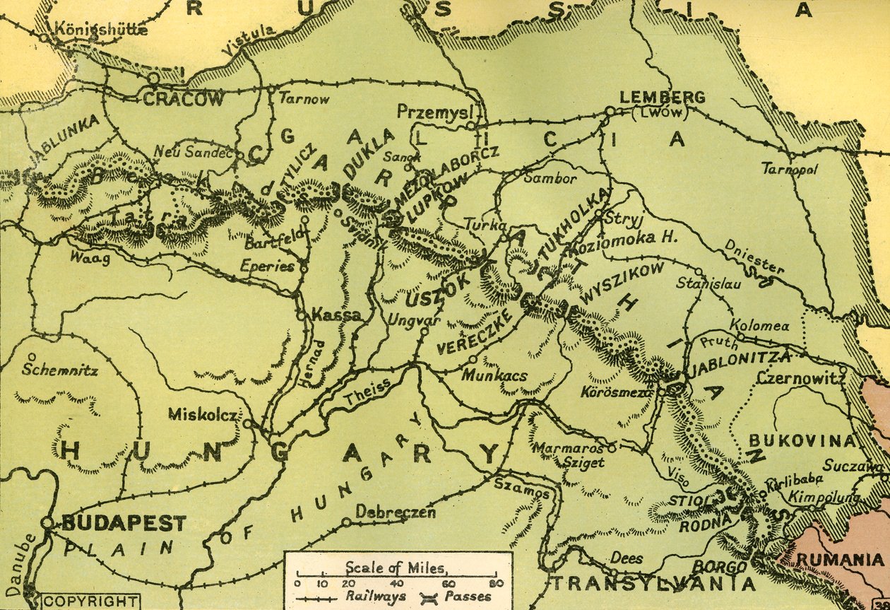 De Karpatenpassen, 1919 door Unbekannt