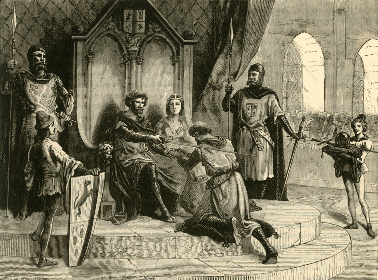 De ceremonie van feodale dienst, 9e-10e eeuw, 1890 door Unbekannt