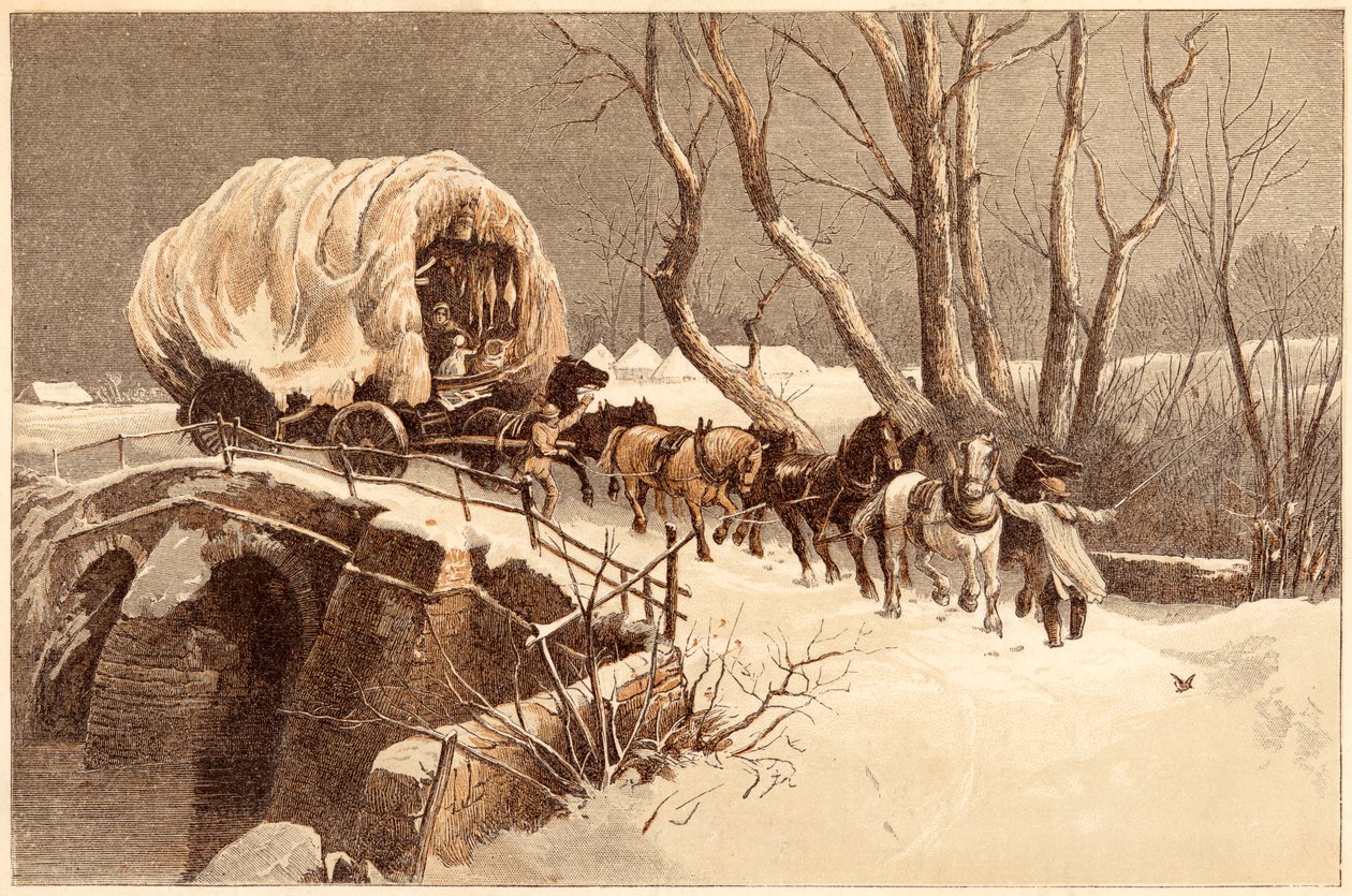 De Kerstwagen, 1866 door Unbekannt