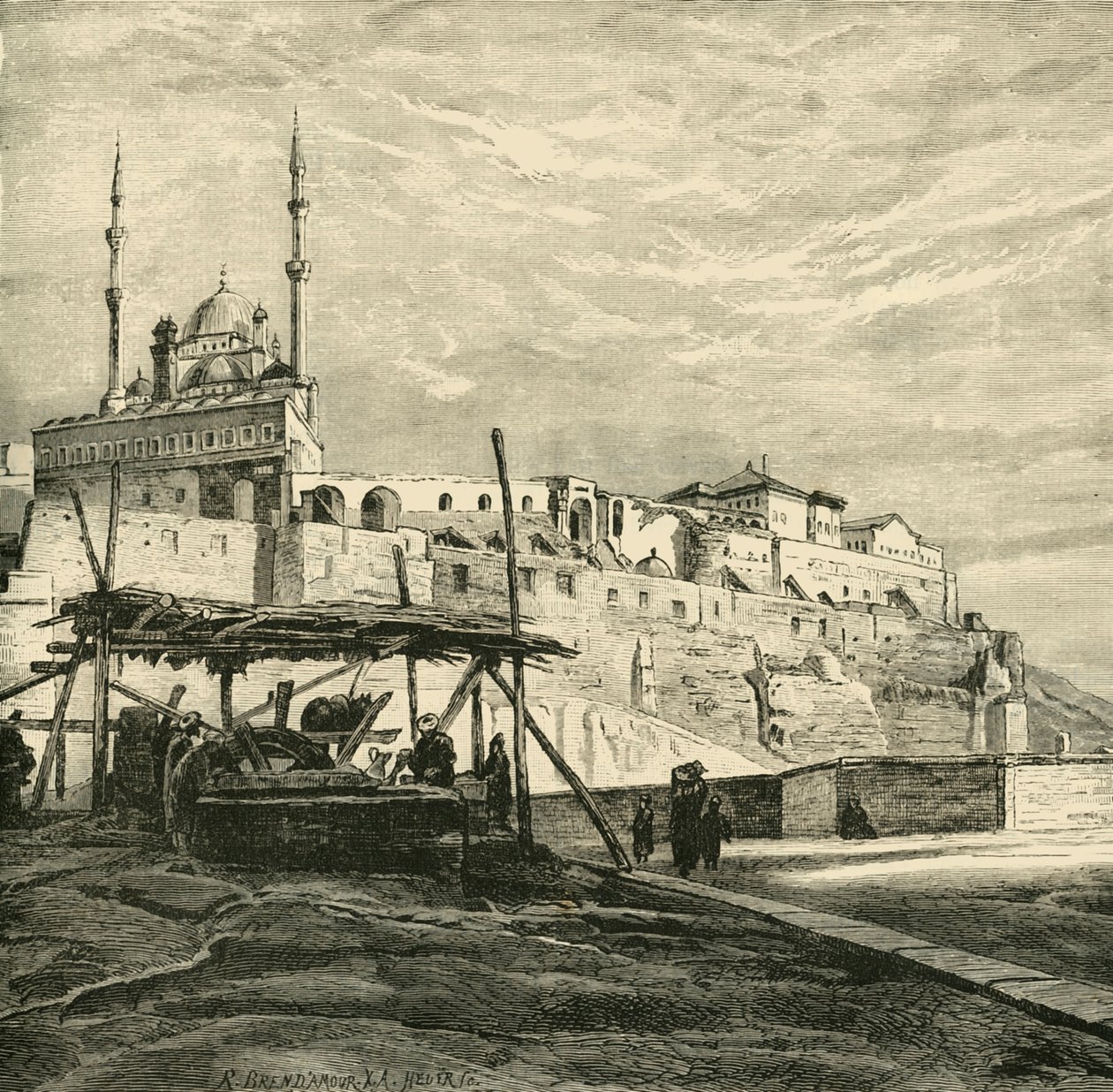 De Citadel van Caïro gebouwd door Saladin, 1890 door Unbekannt