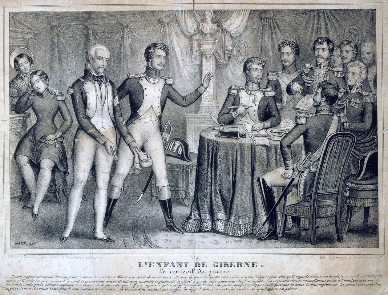 De krijgsraad, 1818, 19e eeuw door Unbekannt