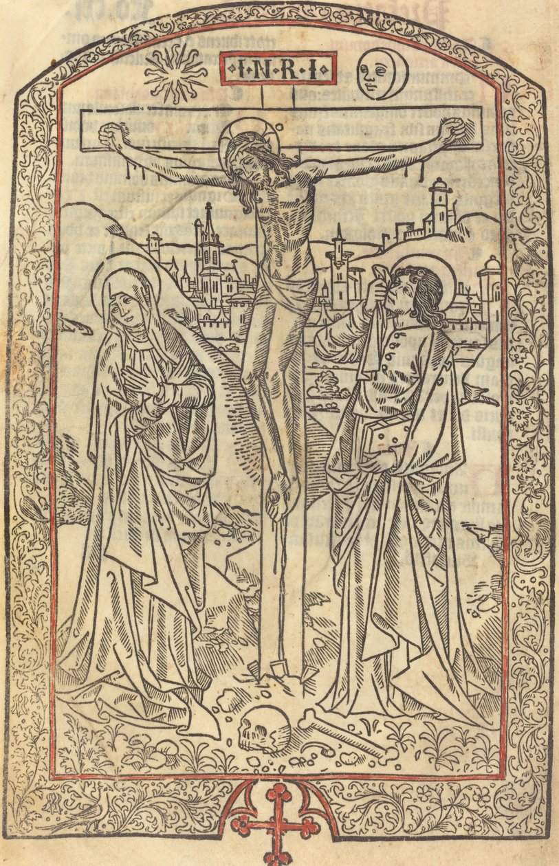 De kruisiging, ca. 1485 door Unbekannt