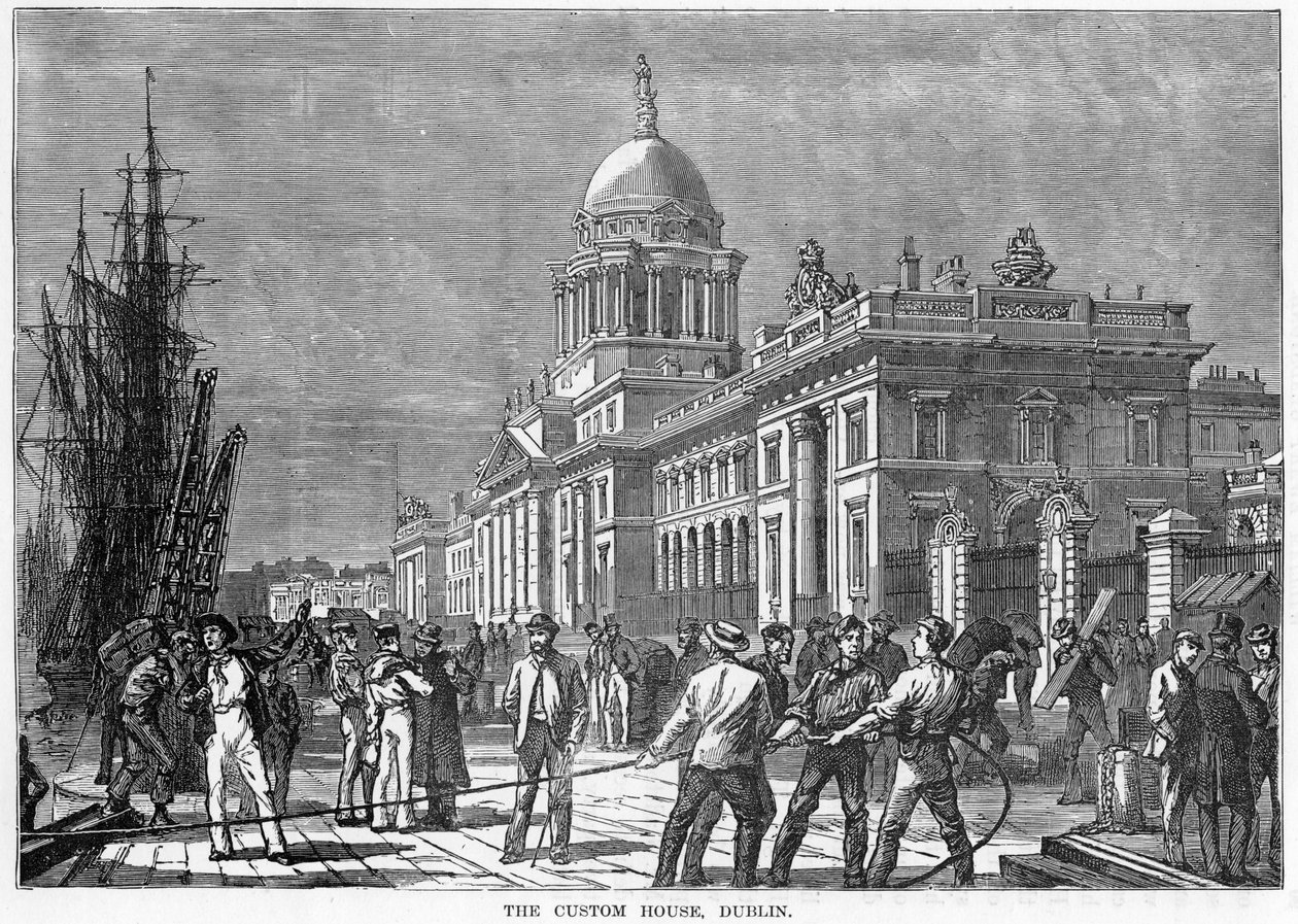Het Douanekantoor, Dublin door Unbekannt
