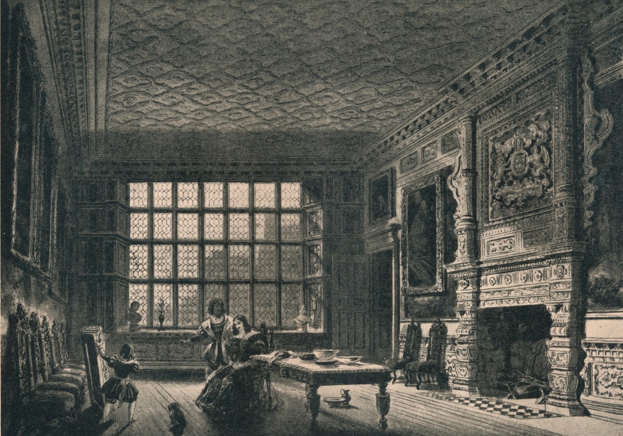 De Elizabethaanse Kamer, Coombe Abbey, Warwickshire, 1915 door Unbekannt