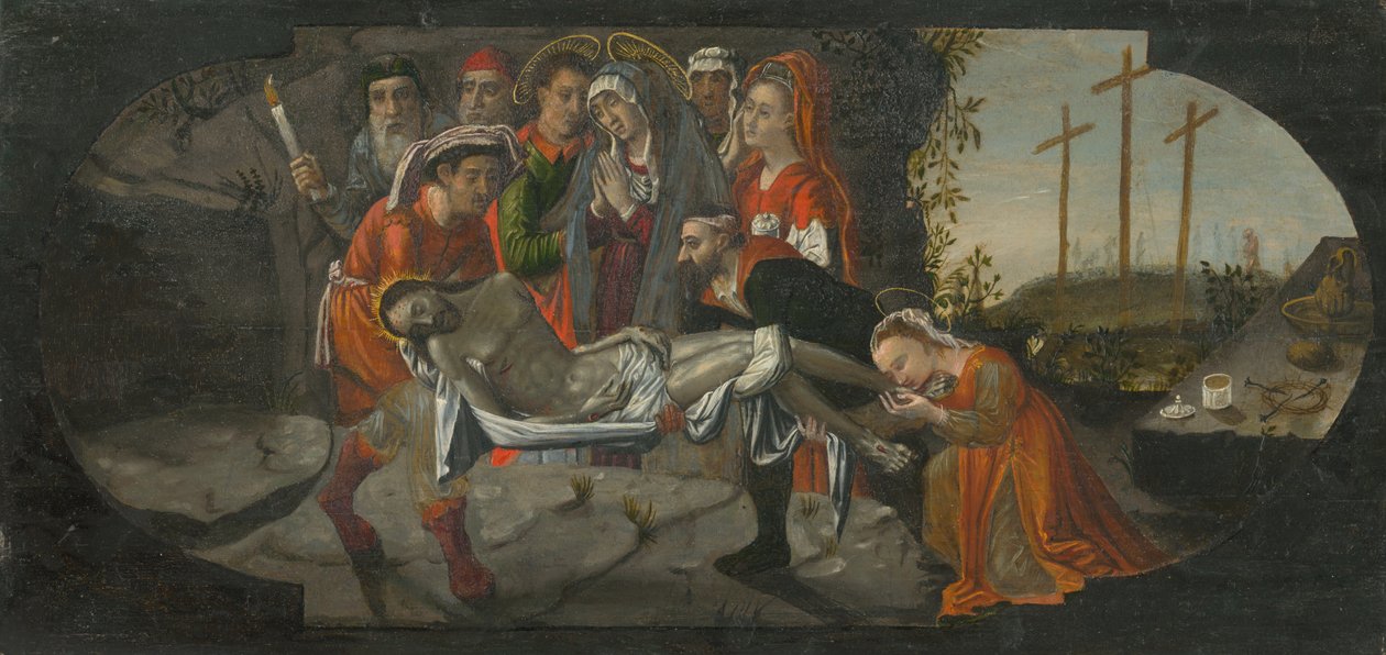 De graflegging van Christus door Unbekannt