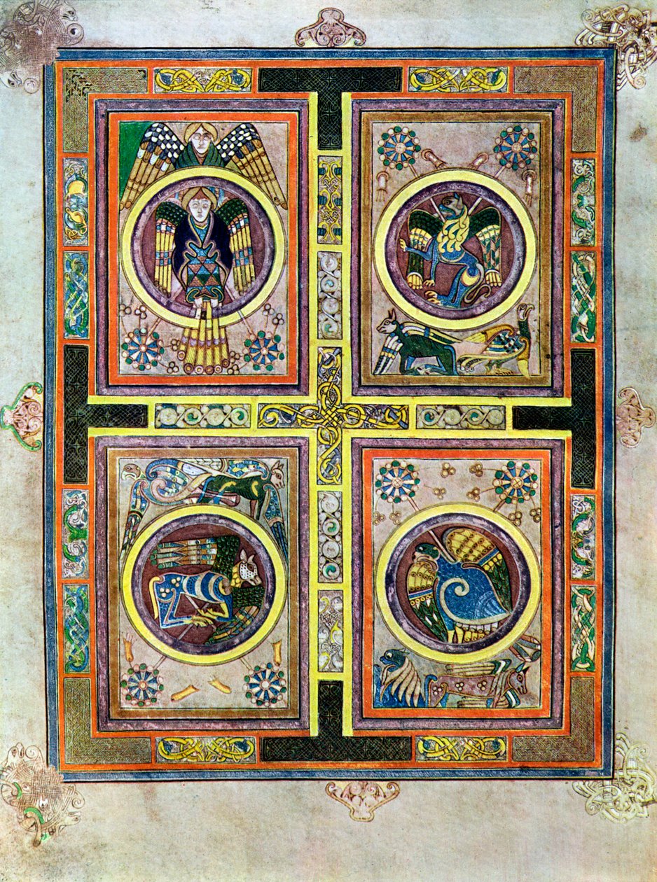 De Evangelische Symbolen, 800 AD door Unbekannt