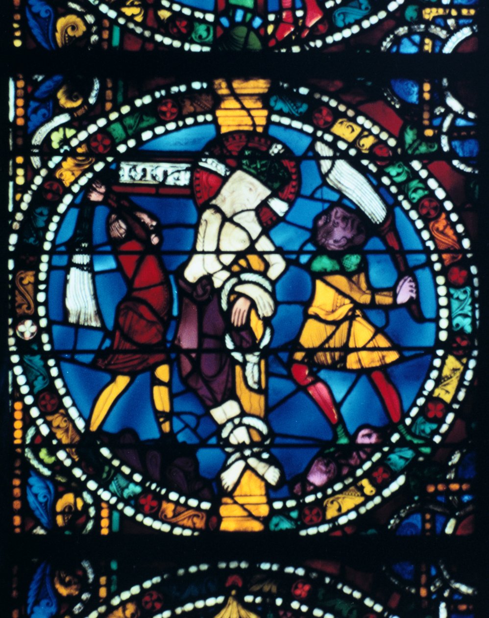 De Geseling, glas-in-lood, Kathedraal van Chartres, Frankrijk, 1194-1260 door Unbekannt