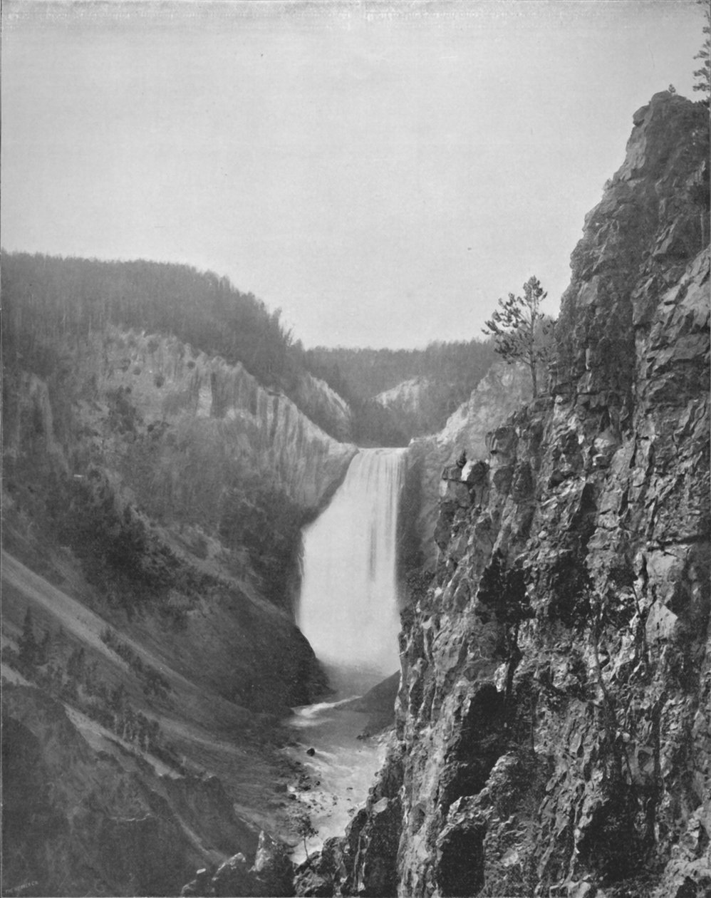 De grote watervallen van de Yellowstone, 19e eeuw door Unbekannt
