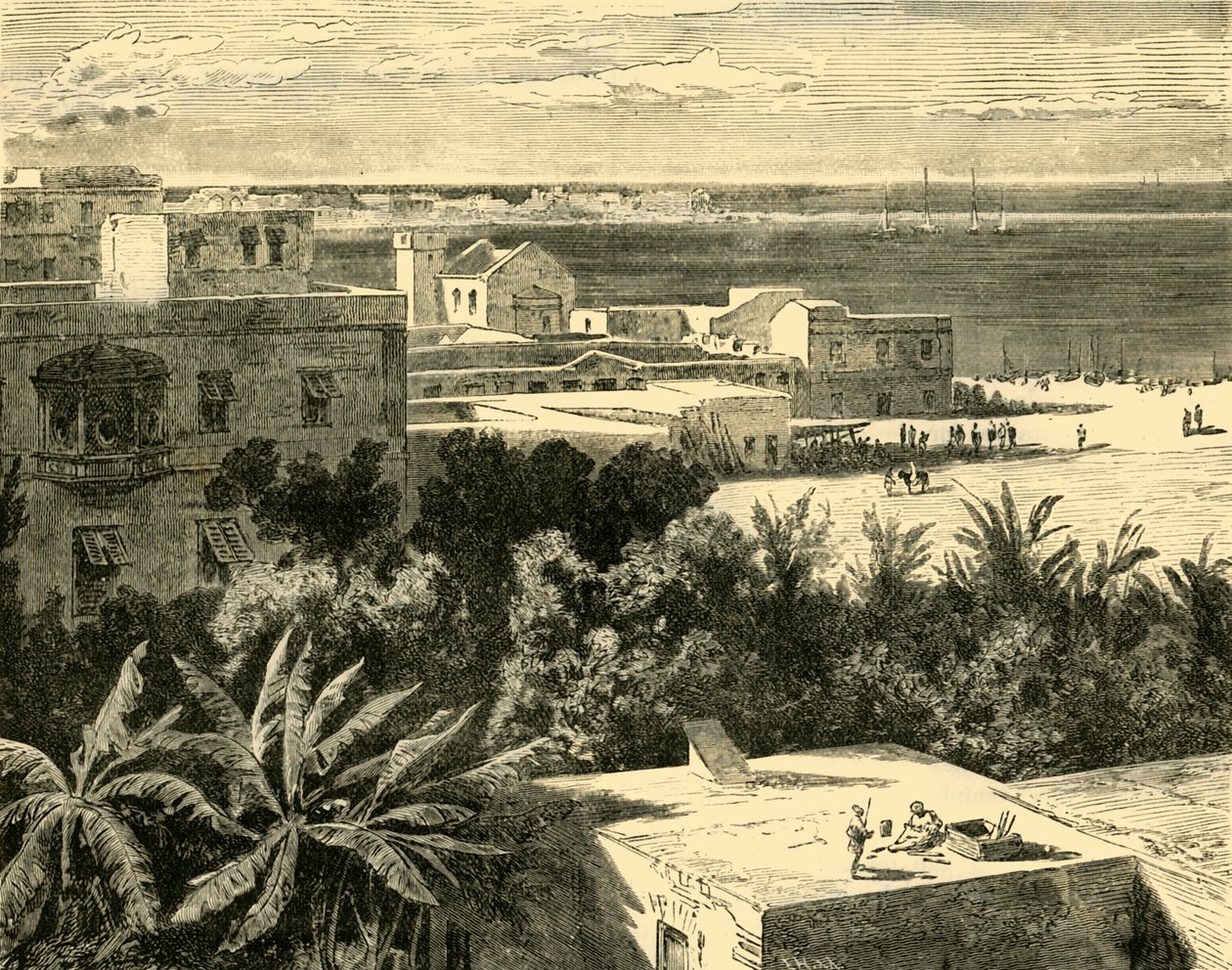 De Grote Haven van Alexandrië, 1890 door Unbekannt