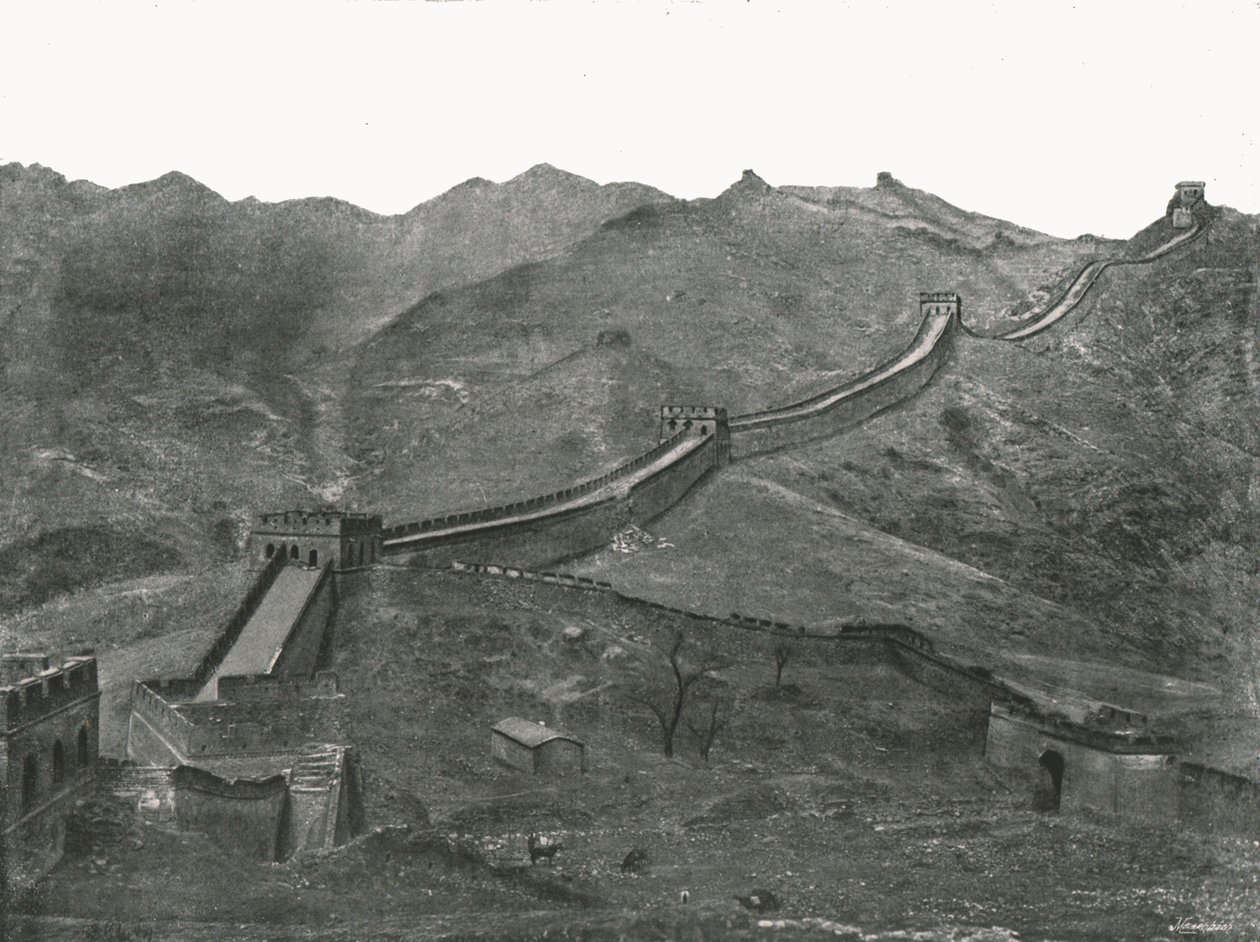 De Grote Muur, Peking, China, 1895 door Unbekannt