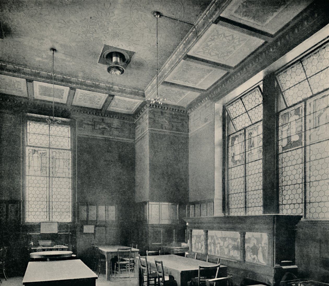 De groene eetkamer in het South Kensington Museum, ca. 1870 door Unbekannt