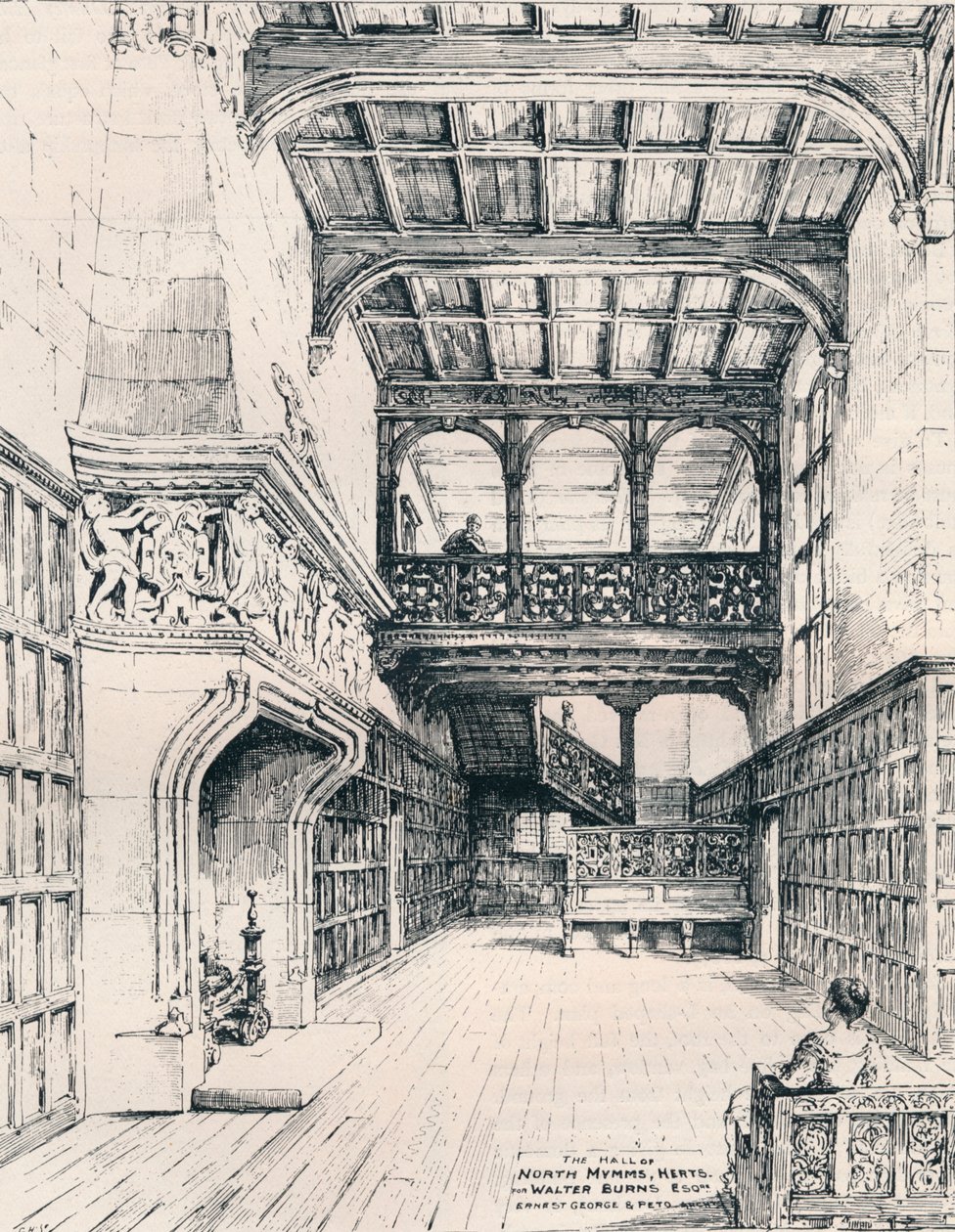 De hal van North Mymms, Herts, 1898 door Unbekannt