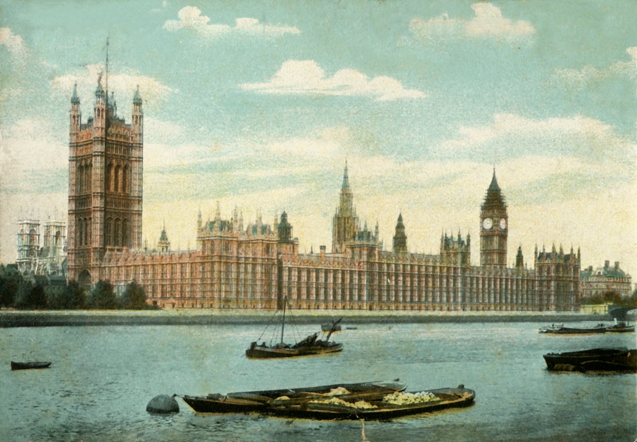 De Huizen van het Parlement, Londen door Unbekannt