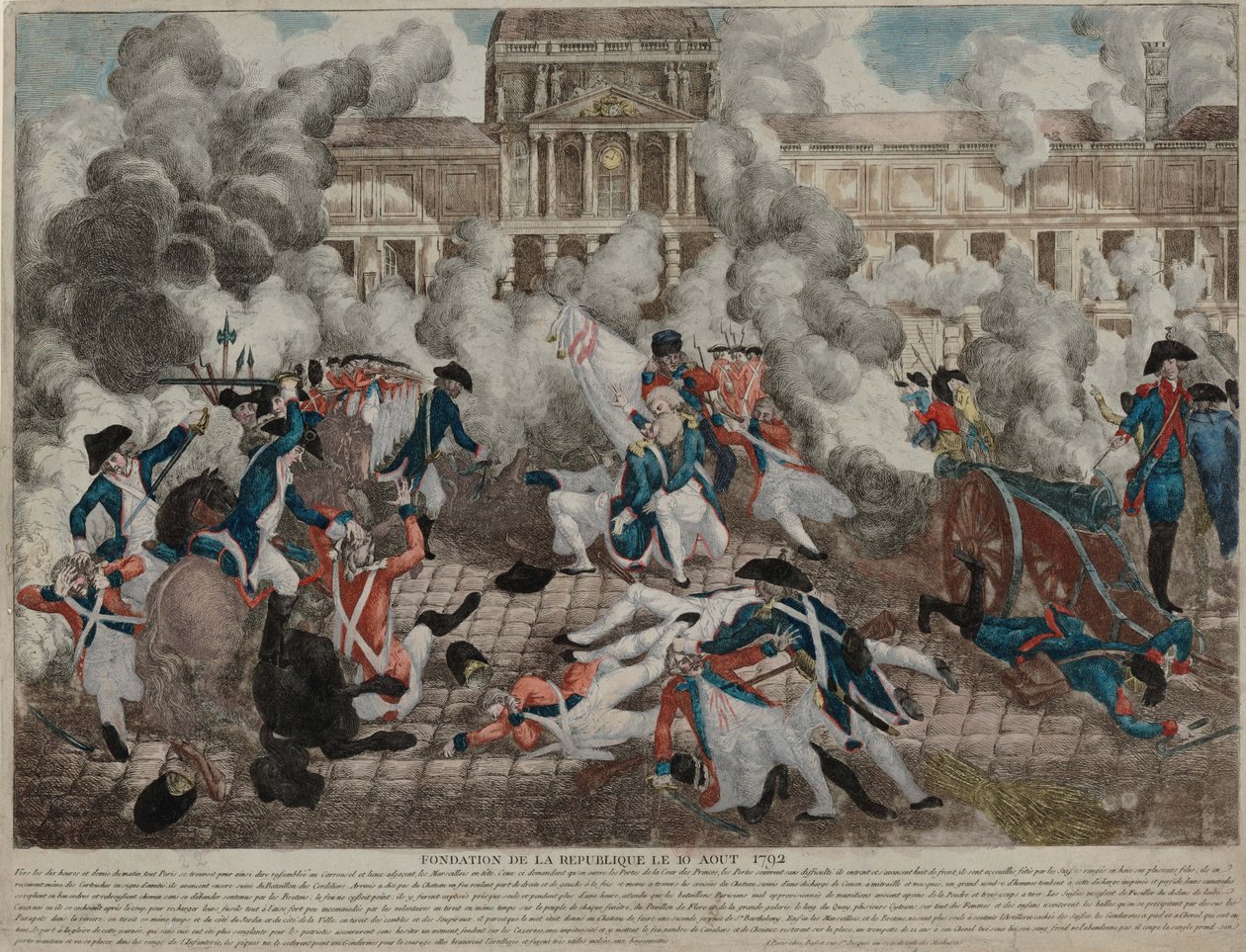 De Opstand van 10 Augustus 1792, 1792 door Unbekannt