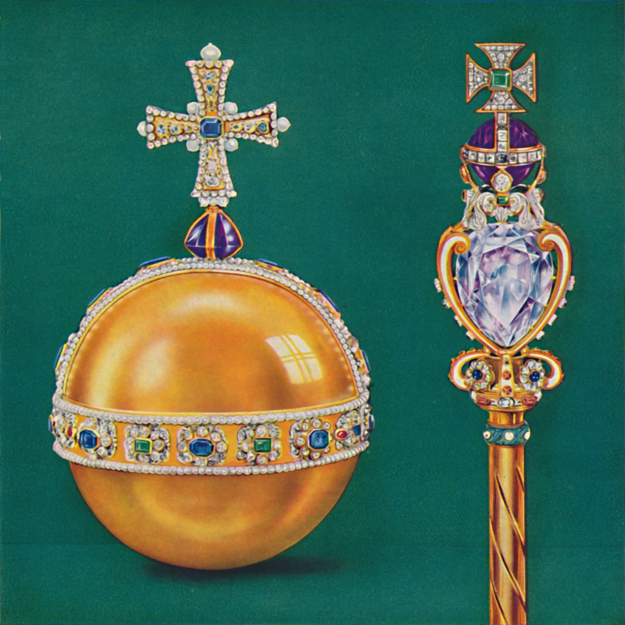 De koningsbol en scepter, 1937 door Unbekannt