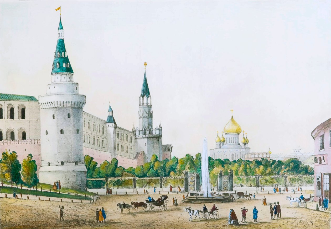 De Kremlin-tuin, Moskou, Rusland, c1830s-c1840s door Unbekannt